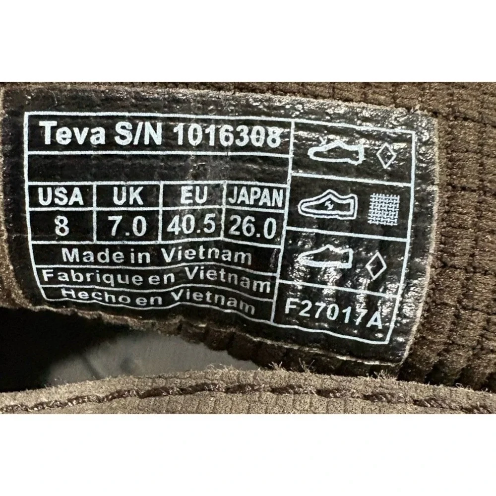 Teva‎ Mens Sandal Size US 8 Forbay 2 Brown Leather Bungee Hiking 1016308